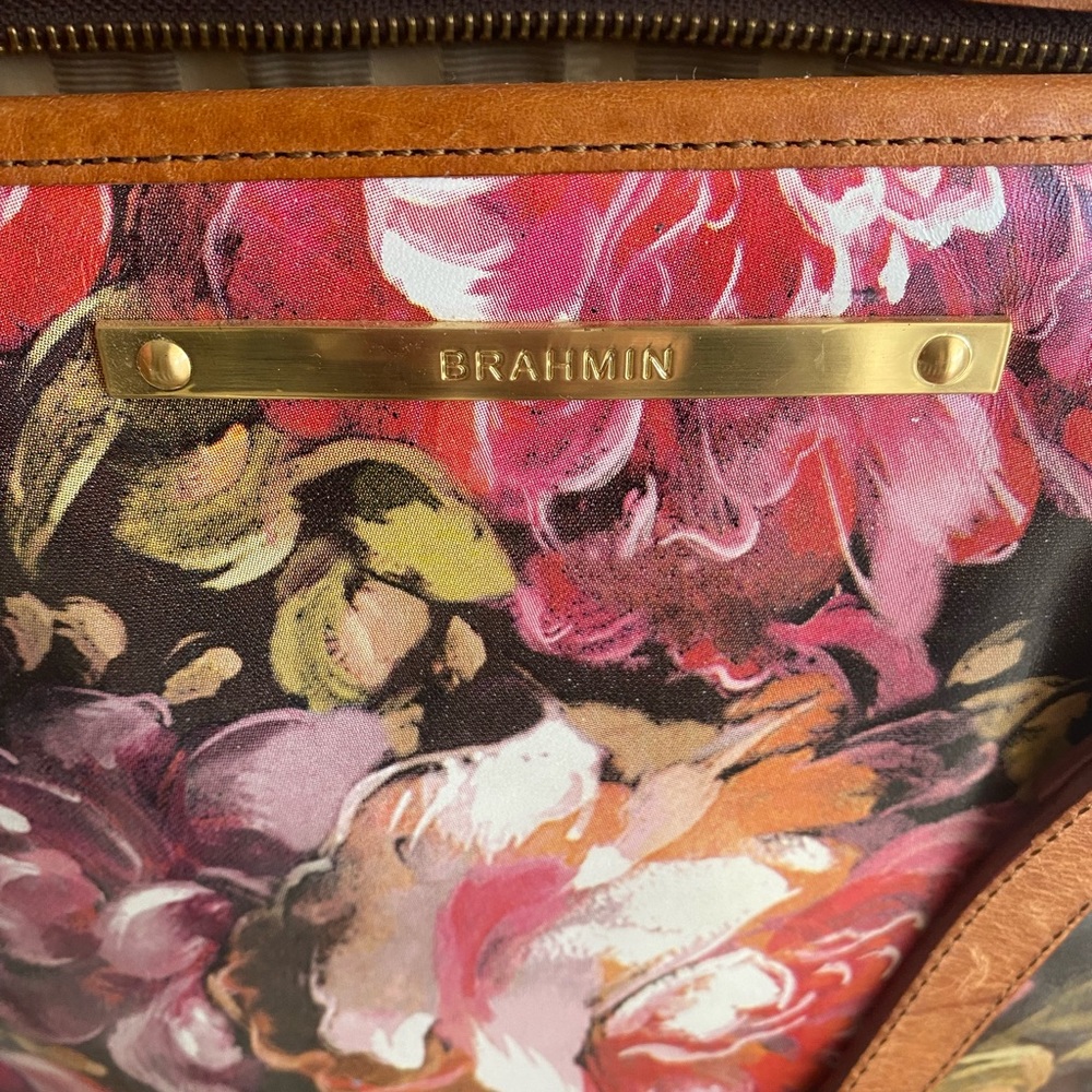 Brahmin leather Asher pink Hemingway pattern tote lightly used. - Picture 10 of 16